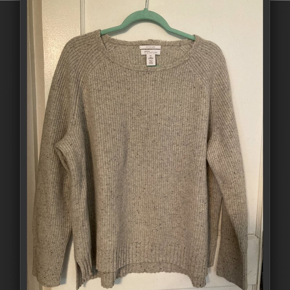 Nordstrom Signature 100% Cashmere Speckled Sweater  XXL